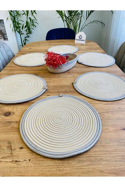 JÜTEX HOME Set de 7 bucăți din răchită din iută americană