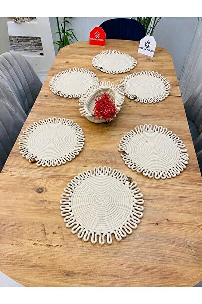 JÜTEX HOME Σετ 7 τεμαχίων από ζατζούρι από άχυρο αμερικανικής υπηρεσίας Supla...