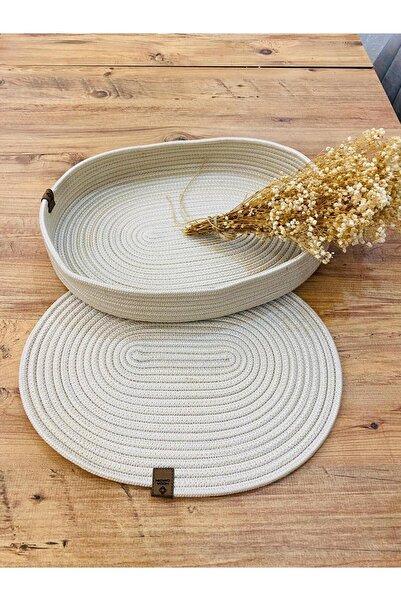 JÜTEX HOME Σετ 2 Ψάθινο Αμερικάνικο Σερβίτσιο Οβάλ Supla από γιούτα