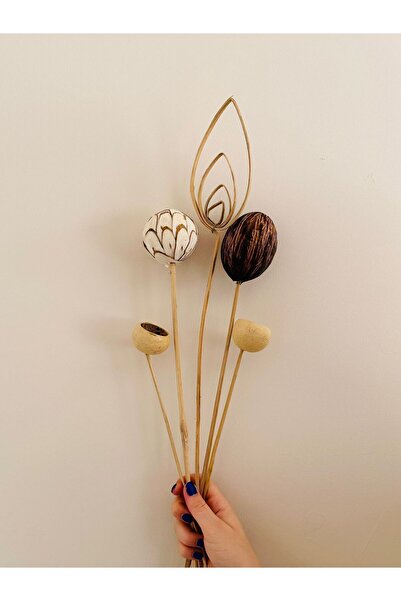 B clara Tropikal Dekoratif Kuru Çiçek Vazo Çiçeği