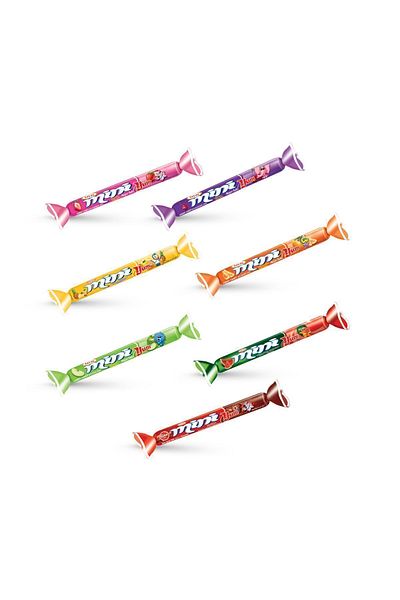 TAYAŞ 700Gr Fruit Juicy Soft Candy - Minium, 100 Pieces