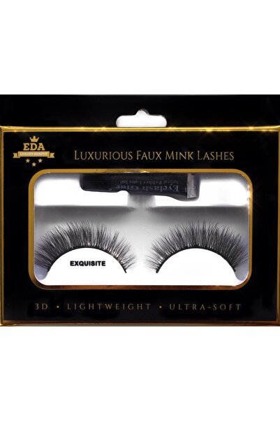EDA LUXURY BEAUTY 3d Doğal Takma Kirpik Grandiose Lüks Vegan Mink Orta Boy Na...