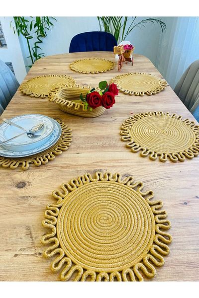 JÜTEX HOME Set de 7 bucăți din răchită din iută americană