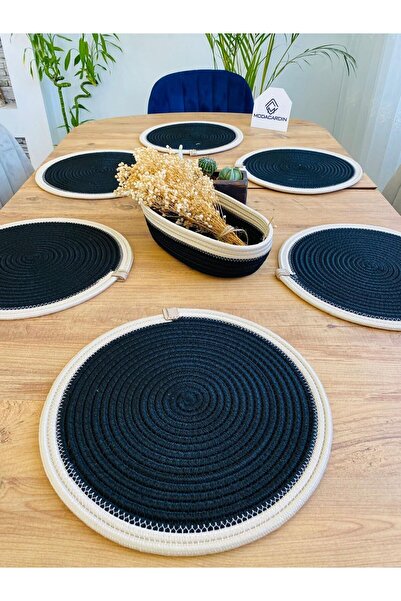 JÜTEX HOME Σετ 7 τεμαχίων από ζατζούρι από άχυρο αμερικανικής υπηρεσίας Supla...