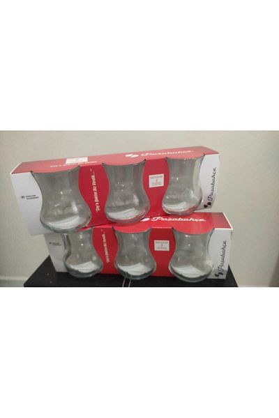 Paşabahçe Set of 3 Samovar Large Tea Cups (2 Packs)