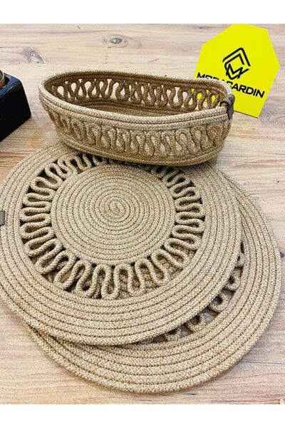 JÜTEX HOME Σετ 3 τεμαχίων από άχυρο από γιούτα American Service Supla και καλάθι