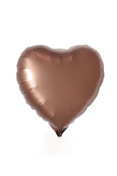 Öztürkpartievi Brown Satin Heart Foil Balloon