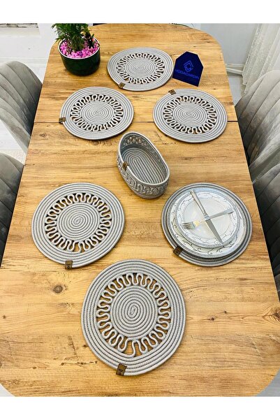 JÜTEX HOME Σετ 7 τεμαχίων από ζατζούρι από άχυρο αμερικανικής υπηρεσίας Supla...