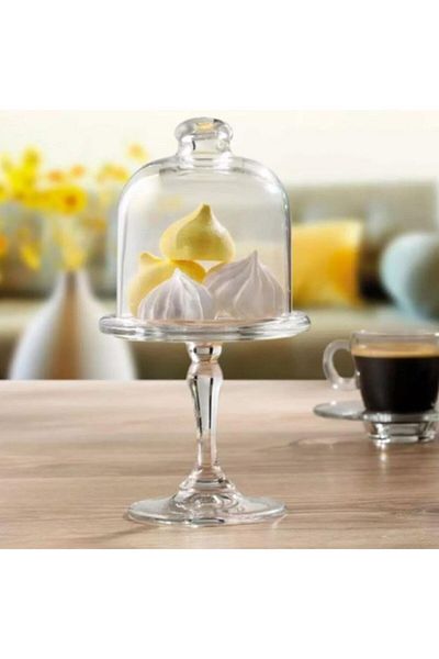 Paşabahçe Mini Pattiserie Cookie Presenter with Glass Lid - 96456