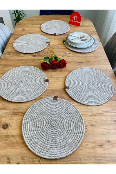 JÜTEX HOME 6 τεμάχια από άχυρο γιούτας American Service Supla