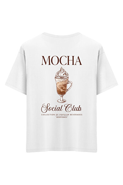 Mounte Bianca Unisex moka - Oversize kroj T-shirt