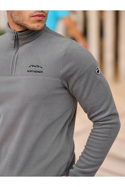 northerner Men's Winter Fleece - Half Zipper, Anti-Pilling