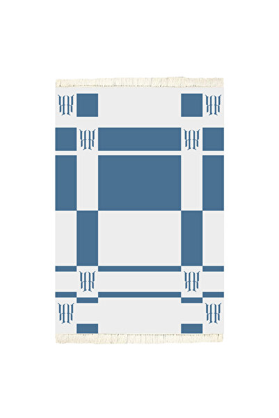 In House Julie| Luxurious Rectangular Decorative Carpet, Blue & White