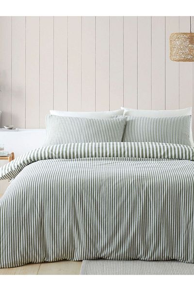 CAQQA Datça Boutique - Double Striped Cotton Bedding Set
