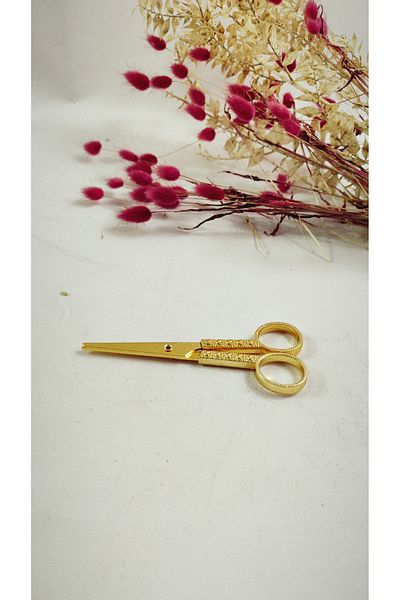 Basic Creation Ψαλίδι Gold Color Promise - Special Day Scissors με εφέ κοπής και κορδέλας
