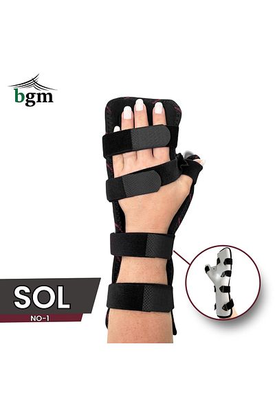 bgm Polycarbonate Stabilizer - Relaxing Hand Wrist Splint (Left)