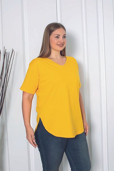 Trendbade Butik Tricou de damă cu decolteu în V de mărime mare