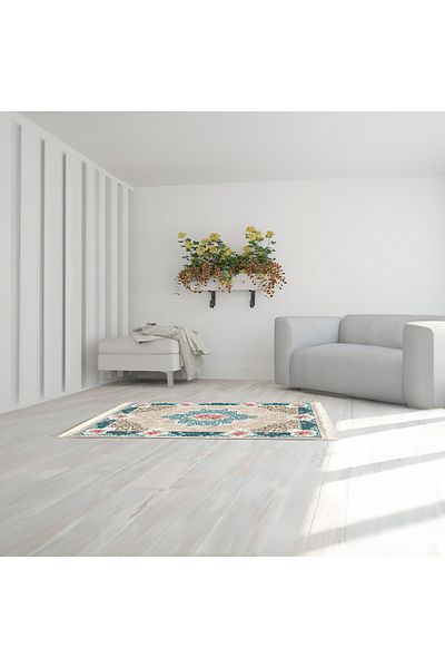 In House Catherine| Luxurious Rectangular Decorative Carpet, Multicolour
