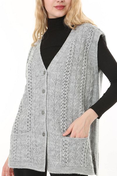 Lamierra Knitwear Wool Vest