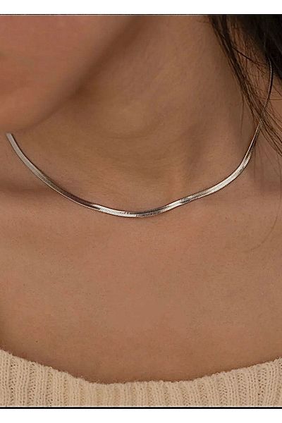 takıtarzım Γυναικείο κολιέ 316 L Steel - Italian Silver Scrunch