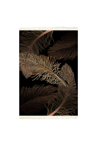 In House Polly| Luxurious Rectangular Decorative Carpet, Black