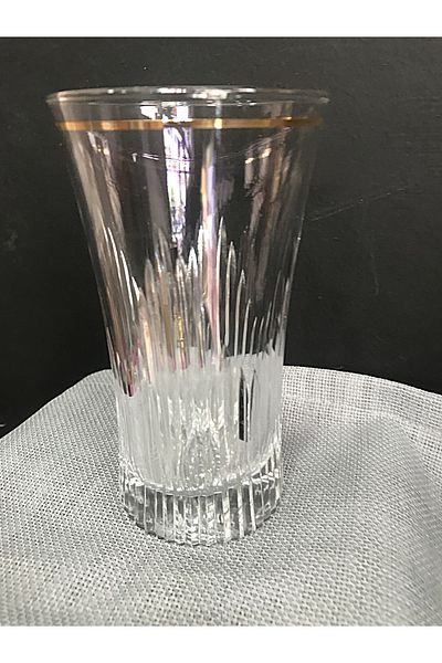 DECOSTYLE Gold Decorated Pasabahce Soft Drink Cup
