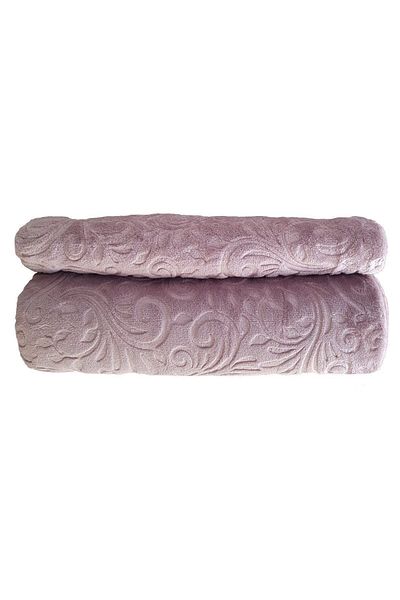 Özdilek Trendy Embos Blanket Double-Ash Purple
