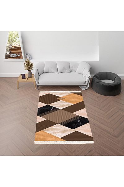 In House Larry | Luxurious Rectangular Decorative Carpet, Multicolour