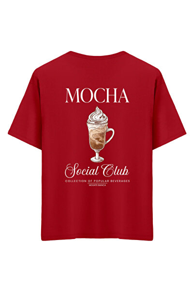 Mounte Bianca Unisex moka - Oversize kroj T-shirt