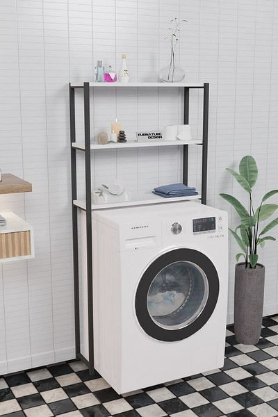 CMKStore Washing Machine Top Organizer Shelf Bathroom Cabinet Shelf Machine Top Cabinet Shelf White