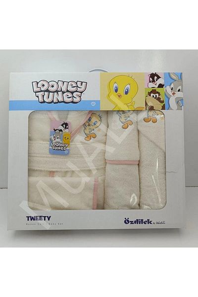 Özdilek Tweety Star Licensed Embroidery Bamboo Newborn Baby Set