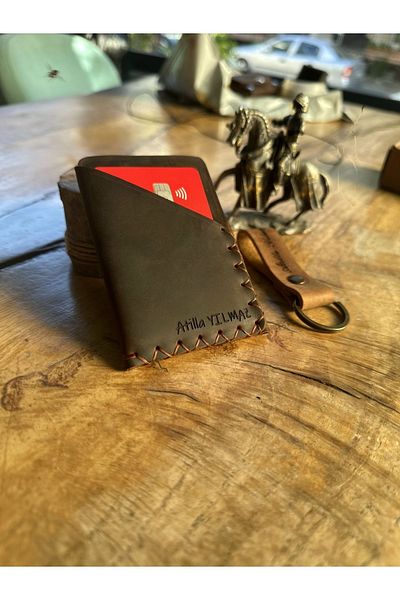 overcraft Myra Series - Men's Genuine Leather Hand and Wallet Classic, Card Case Written