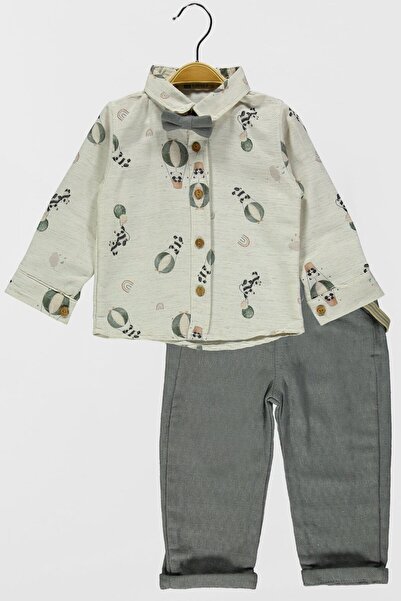hepbaby Cute Bow Tie Shirt and Suspender Pants Set