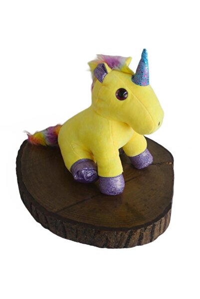 e-life shop Ithal Kumaş Sevimli Camgöz Boynuzlu Pegasus Unicorn Figür Peluş Oyuncak Oyun & Uyku Arkadaşı 28 Cm.