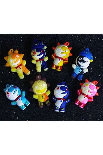 e-life Five Nights At Freddy's Fnaf Sundrop & Moondrop 8-Piece Silicone Figure Toy Collection Set