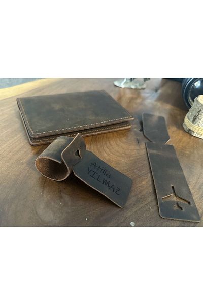 overcraft Genuine Leather Handmade Passport Case - Name Written, Travel Wallet