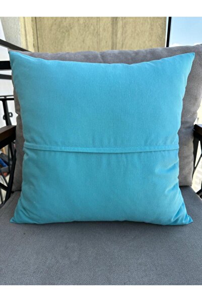 Punch Turquoise Color Punnch Panch Spring Flower Handmade - 43X43 Panch Throw Pillow Cover