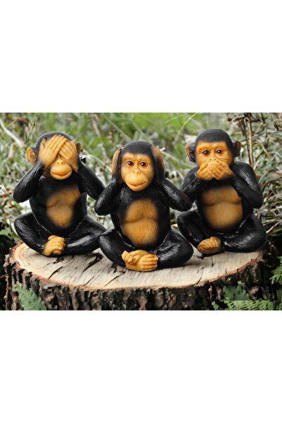 e-life shop Görmedim Duymadım Bilmiyorum 3lü Maymun Biblo Hediyelik Dekoratif...