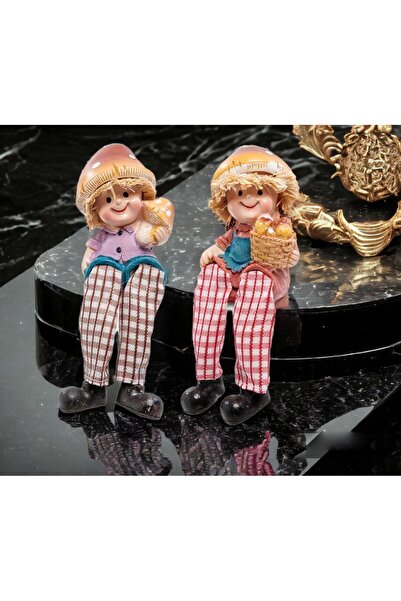 e-life shop Ayakları Sallanan Mantar Kafalar Biblo Dekoratif Obje Hediyelik Ü...