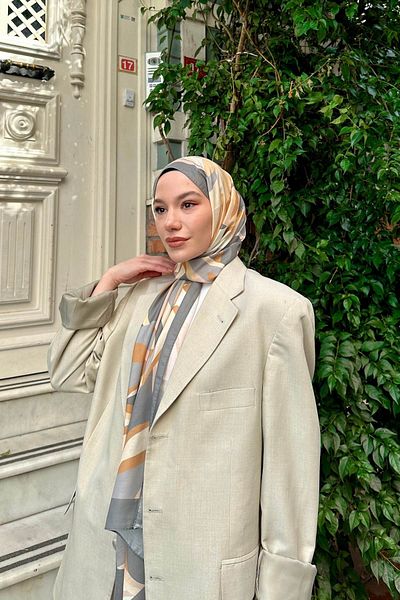 İpekhan Lilyum Patterned Thin Cotton Shawl