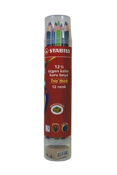 Stabilo Dry Paint Trio Thick 12 Pieces Plastic Box 203/12-pt