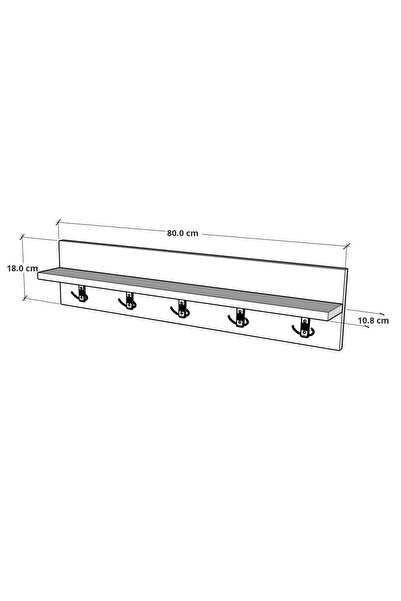 CMKStore Portmanto Duvar Askılığı Antre Hol Askılık Atlantik Çam