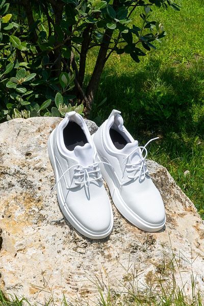 Elevold 7 Cm Înălțime Creștere Tocuri Ascunse Culoare Albă Pantofi Sport Bărbați Tenis
