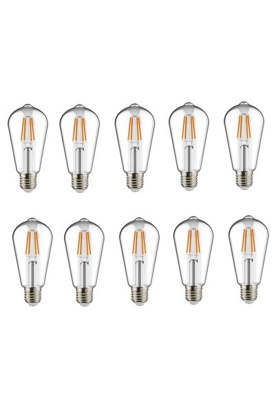 Kendal 10 Adet K2 6W E27 2700K Sarı Işık Flamanlı Rustik Led Ampul KES505