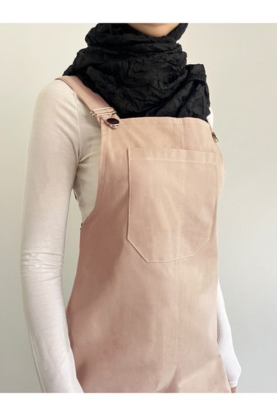 FREYA MODA Comfortable Cut Mink Jumpsuit - Front Kangaroo Pocket