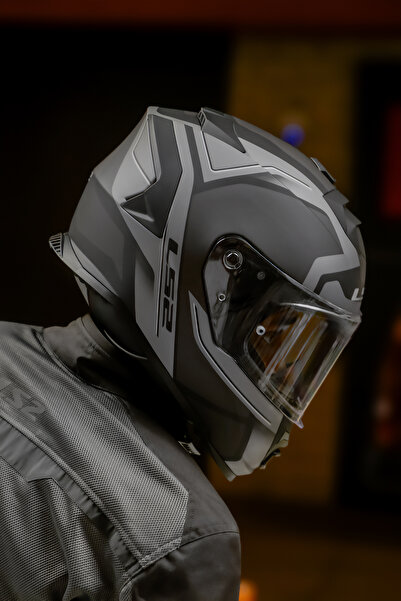 LS2 STORM 2 FASTER MAT TITANIUM KASK