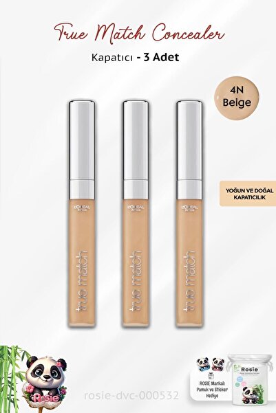 L'Oréal Paris 3 Adet True Match Concealer 4n Beige