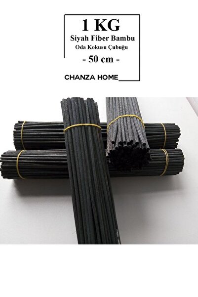 CHANZA HOME 1 Kg Kaliteli Siyah Doğal Bambu Fiber Süngerimsi Yumuşak Oda Koku...