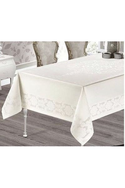 safir home collection Jumbo Panel Tablecloth Off White 140x180 Cm