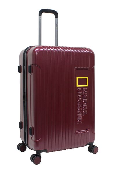 NATIONAL GEOGRAPHIC Canyon Luggage Trolley Large Check-In Burgundy